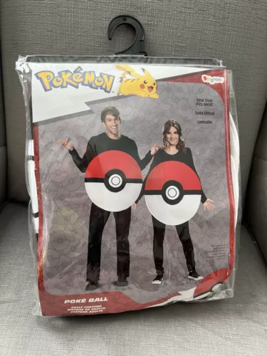 NEW Poke Ball Adult Size Costume Pokemon Halloween