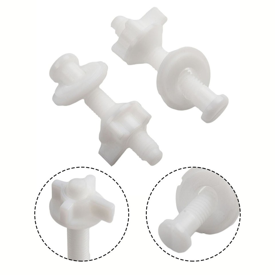 2pc Toilet Seat Repair Kit Hinges Bottom Fitting Bolts Screws Pairs For