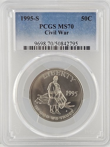 1995-S 50C Civil War Commemorative Half Dollar MS70 PCGS