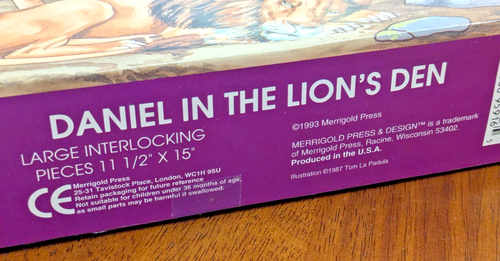 Bible Puzzle Daniel In Lions Den 100 Jigsaw Pieces Merrigold Press 1993 Complete - Picture 7 of 9