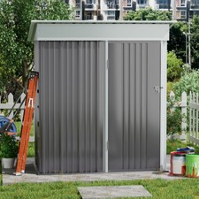 3 X 5FT Metal Large Storage Garden Shed Pent Roof Store Tool House Lockable Door