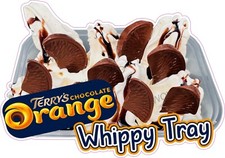 Eiswagen Aufkleber Terry's Chocolate Orange Whippy Tray Decal (Gr&ouml;&szlig;e w&auml;hlbar)