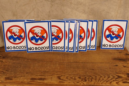 (1) Original Vintage 1982 No Bozos Skateboard Decal Stickers NOS Eddie Van Halen