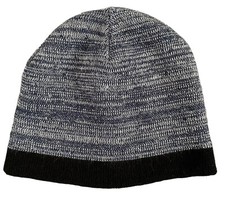 Boy's Youth Marled Dark Blue Beanie Winter Hat One Size EUC