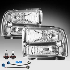 For 99-04 Ford F250 F350 Ford Super Duty Excursion Conversion Headlight W/bulb