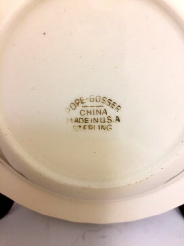 Vintage Rosas Rosa Borde Dorado Pope Gosser Berry Bowl 5 3/4" EE. UU. Esterlina - Imagen 5 de 6