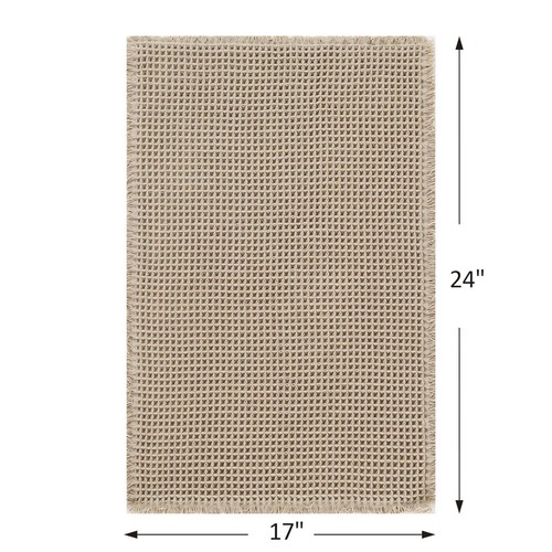 Waffle Bath MatUpgraded Washable Non Slip Bathroom Runner RugsSuper Absorben ... - Picture 2 of 7