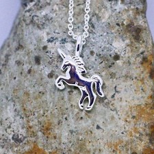 Unicorn Necklace Pendant Sterling Silver 925 , Minimalist , Little Girl Pendant