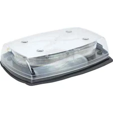 LED Mini Bar Light, 18 Flash Patterns, Amber, 12 LEDs, Permanent Mount