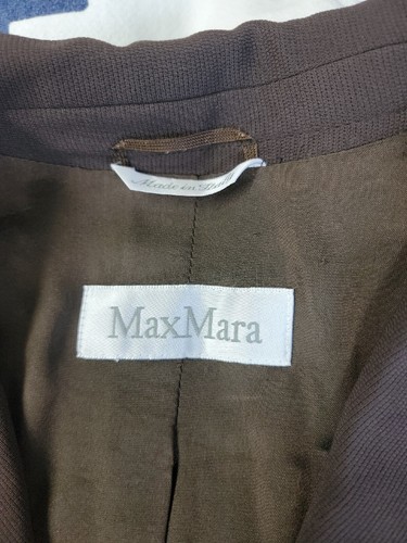Max Mara Office Double Breasted US 14 Brown Women's Dressy Blazer Jacket #W5 - Picture 8 of 9
