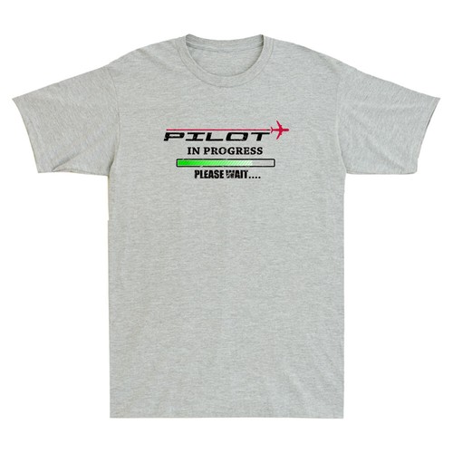 Pilot In Progress Funny Pilot Aviation Airplane Gift Men's Short Sleeve T-Shirt - Picture 5 of 8