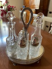 kit - set - menage - porta sale, pepe, olio, aceto in argento stile inglese