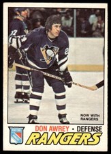 1977-78 O-Pee-Chee Don Awrey New York Rangers #137