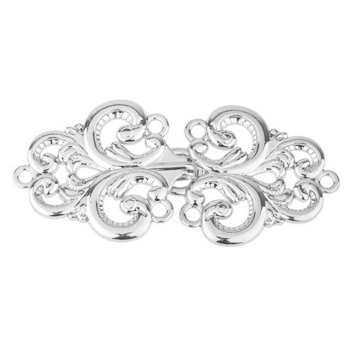 5 Set Swirl Flower Cape Cloak Clasp Fasteners Sew Hooks Eye Clip Clothing Button - Picture 27 of 43