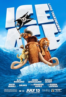 The Ice Age 4: Continental Drift Movie Poster | 2012 | 11x17 | NEW | USA