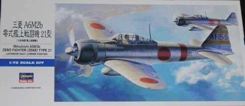 Hasegawa 172 Mitsubishi A6m2 Mitsubishi A6m Zero Type 21 D21 - 