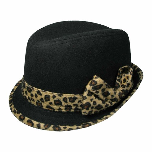 Mens Womens UK Seller New High Quality Leopard Print Trilby Hat 39284-8 - Picture 2 of 3