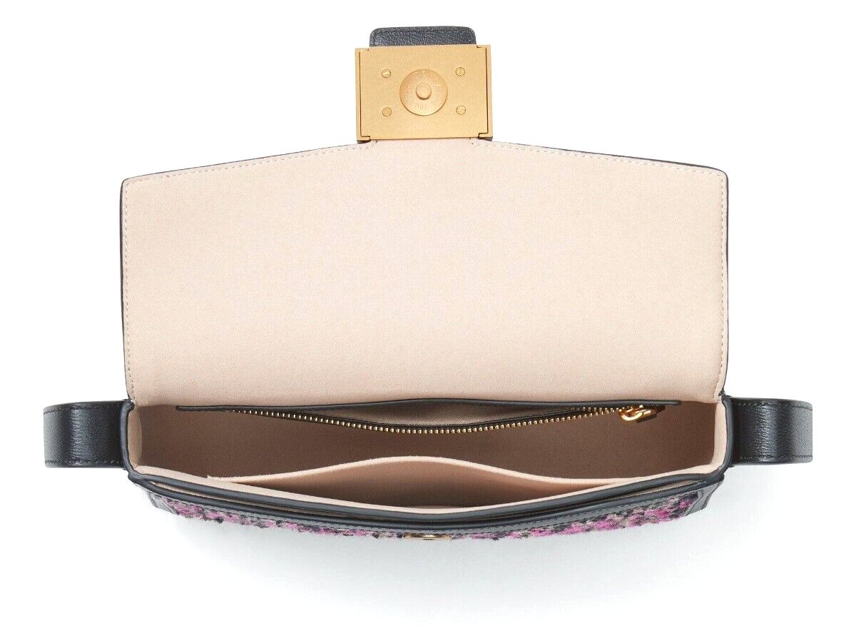 New Kate Spade Katy Tweed Flap Shoulder bag Pink Multi | eBay