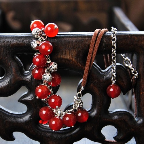 Pretty Miao Silver Ethnic Carnelian Pendant Necklace Jewelry 146C - Picture 1 of 4