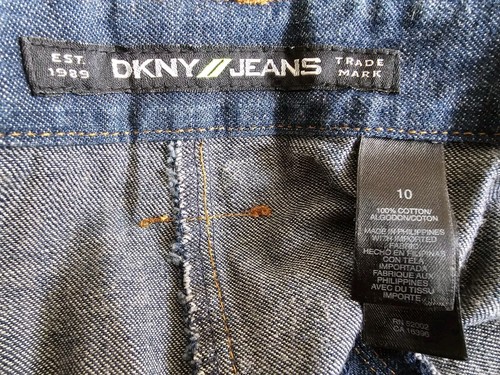DKNY Dark Wash Belted Denim Skirt Size 10 - Picture 4 of 5
