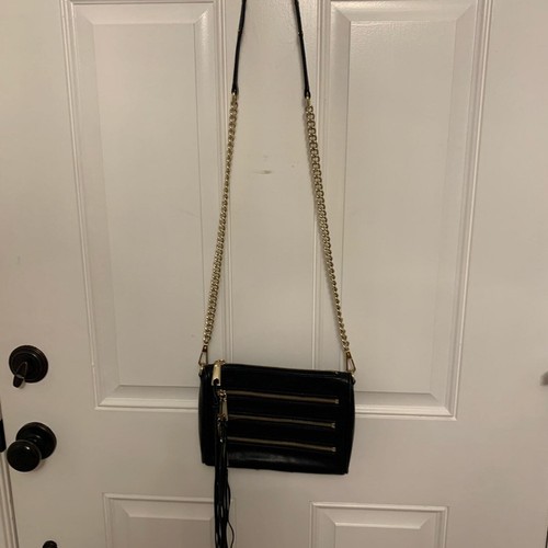 Rebecca Minkoff Umhängetasche aus schwarzem Leder mit Reißverschlussdetail - Bild 4 von 10
