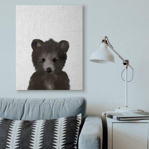 The Room by Stupell Baby Black Bear Animal Painting Canvas Wall Art, 36 x 48,... - Picture 3 of 5