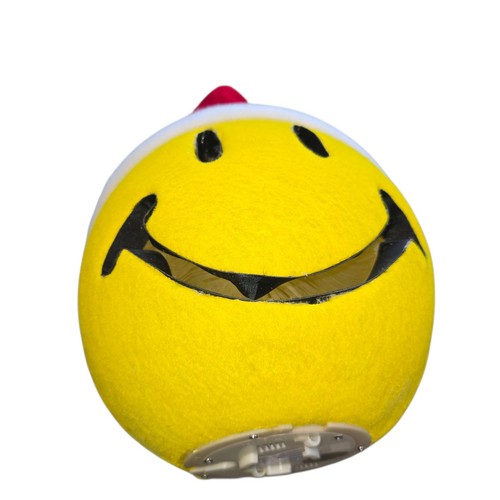 Glasfaser Lächeln Gesicht mit Nikolausmütze Weihnachtsdeko Walmart gelb Smiley - Bild 19 von 22