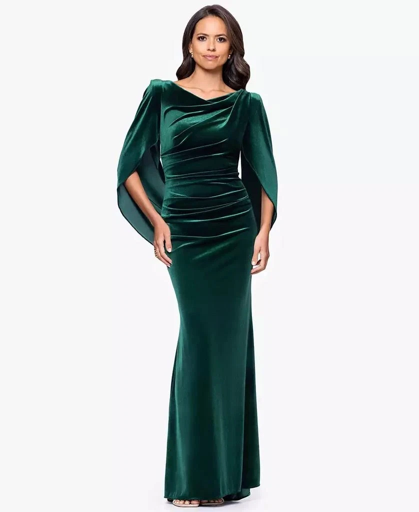 long sleeve mermaid formal dresses Trendy Royal Blue V-neck Long Sleeve Mermaid Plus Size Sequined Prom D –  Simidress main image 1