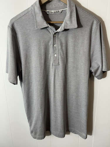 Travis Matthew Golf Shirt Men's Medium Gray Lightweight Short Sleeve Polo... - Picture 1 of 8