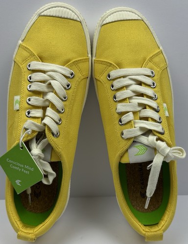 Zapatillas Amarillas CARIUM W11/M 9.5 Hechas con Algodón Orgánico, Fila Caucho Natural - Imagen 15 de 20
