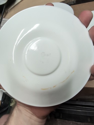 Vintage Corelle Corning Tea Saucers White Plates Winter Frost 6 1/4" - Picture 5 of 8