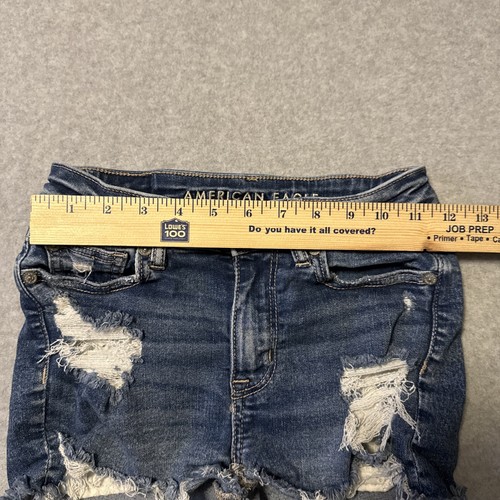 American Eagle Shorts Women’s 00 High V-Rise Shortie Blue - Picture 7 of 10