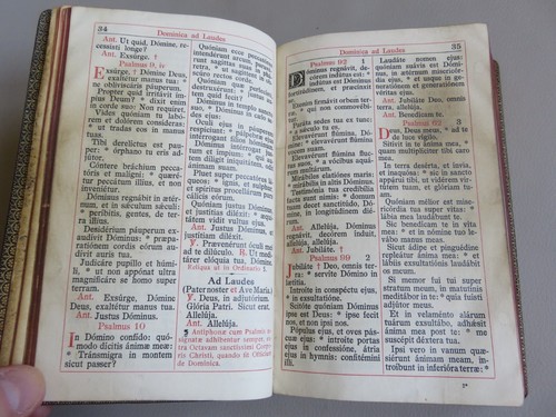1928-1937 Breviarium Romanum PIO X VULGATE PSALTER COMPLETE LATIN ROMAN BREVIARY - Picture 8 of 24