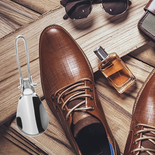 2 Pcs Metal Shoehorn Man Women's Long Handled for Seniors Portable - Imagen 2 de 12