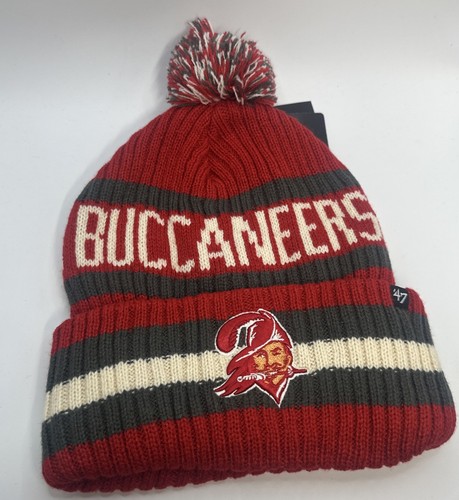 '47 Tampa Bay Buccaneers Legacy Red Bering Pom Cuffed Knit Hat - Picture 5 of 7