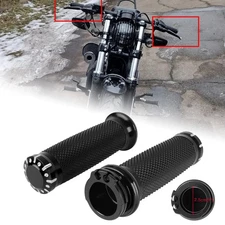 1" Inch Handle Bar Hand Grips For Harley Touring Electra Glide Road King Softail