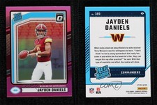 2024 Panini Donruss Rated Optic Preview Pink Prizm Jayden Daniels #389 Rookie RC