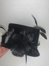 Philip Treacy London Black Feather Formal Hat