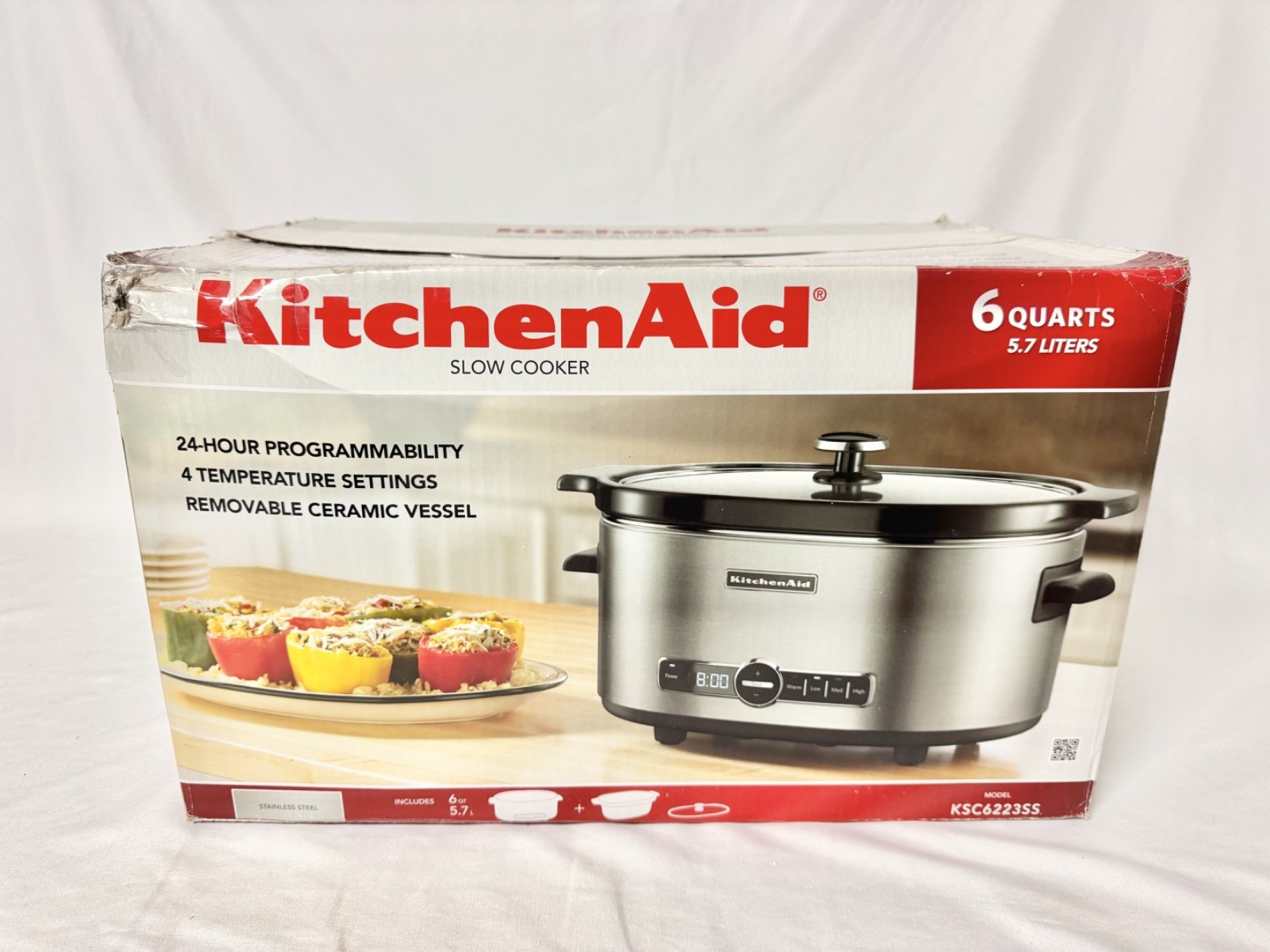 KitchenAid 6-Quart Slow Cooker in Stainless Steel