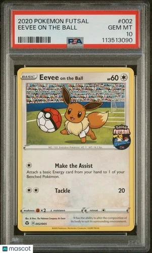 2020 Pokemon Futsal Eevee On The Ball PSA 10 #002