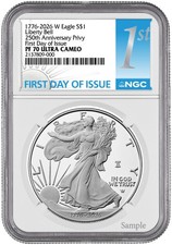 2026-W (PF70) Proof American Silver Eagle  ~ Bell Privy ~ $1 NGC FDOI  - Presale