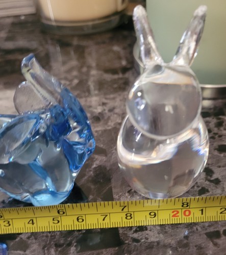 Vintage Hand Blown Glass Miniature Animal Lot (4) Multicolor Shiny Bottoms - Picture 3 of 15