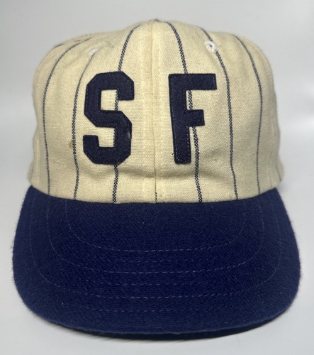 Vintage San Francisco Seals Cooperstown Pinstriped Fitted Cap Wool Hat - Picture 1 of 13