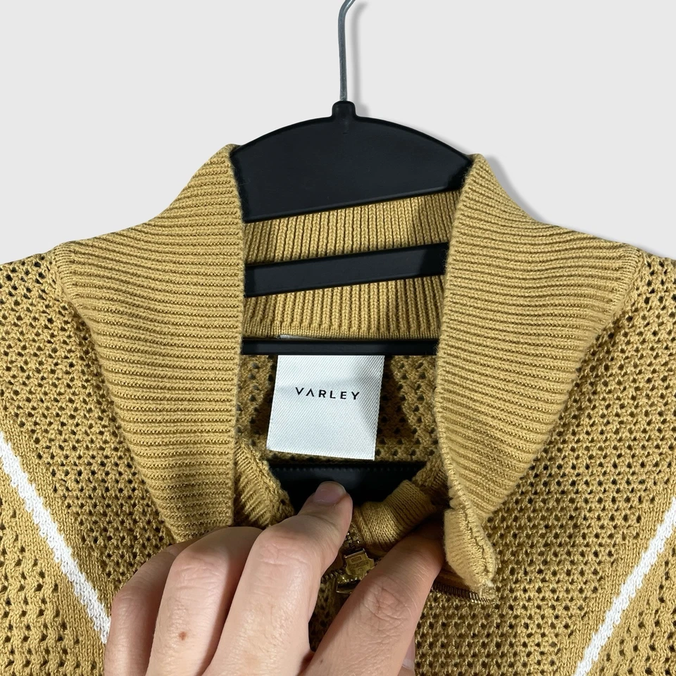 Suéter Varley Calva Tejido 1/4 Cremallera Cuello Simulado Mujer S Atletismo Silencioso Lujo Foto 3 de 4