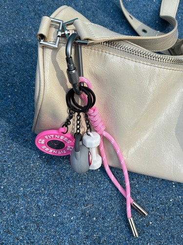 Llavero Serie Gimnasio Color Hecho a Mano Cuerda Llavero Nuevo Bolso Moda Colgante - Imagen 10 de 27