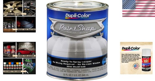 Durable 32 oz Brilliant Silver Metallic Paint - Ideal for Cars & Motorcycles - Picture 2 of 8