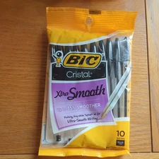BiC Cristal Xtra Smooth Ball Pen, Medium, Black 68271, 10 Ct - 1 Pack