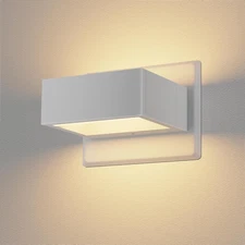 Modern Outdoor Wall Lights White LED Wall Sconce Aluminum Waterproof Fence Decor