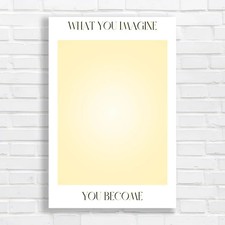 Serene Blue Pastel Gradient Yellow Canvas Print Large Picture Wall Art