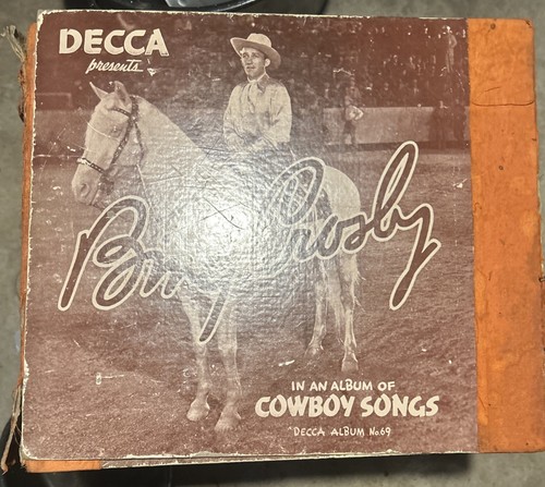 BING CROSBY IN AN ALBUM OF COWBOY SONGS DECCA ALBUM No 69 - 6 LP 10" VG+ - Picture 2 of 9
